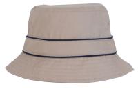 Cotton Bucket Hat with Trim