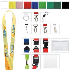 1" Polyester 4 Color Lanyard