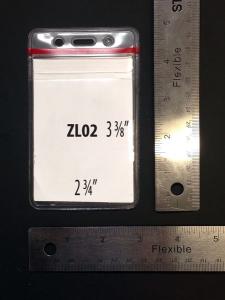 Zip Lock Feature Badge Holders - 2 3/4" W x 3 3/8" H