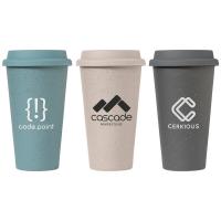 Equator - 9 oz. Double Wall Ceramic Tumbler with Silicone Lid