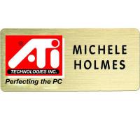 Hot Stamped Engraved Badge - 3" x 1 1/4"