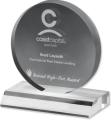 Clear Circle Award 3/4" Acrylic (5" x 5 1/2") Laser Engraved