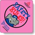 Stock Shape Fluorescent Pink Roll Labels - Square with round corners (3.5" x 3.5") Flexo-printed