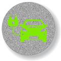 .006 Custom Shape Silver Glitter Vinyl / std adhesive Decals (4.1 to 7 square inches) Screen-printed