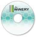 Wine Glass Tag .010 White PVC Plastic 2.7" circle Full colour & write-on wipe-off varnish
