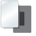 .040 Shatterproof Copolyester Plastic Mirror / with magnetic back (2.75" x 4.25") Non-imprinted