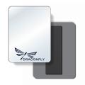 .040 Shatterproof Copolyester Plastic Mirror / with magnetic back (2.625" x 3.5") Screen-printed
