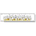 .040 White Styrene Plastic 8" Rulers / with square corners (1.875" x 8.25") Four colour process