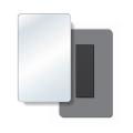 .040 Shatterproof Copolyester Plastic Mirror / with magnetic back (3" x 5") Non-imprinted