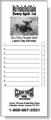 50 Sheet Magnetic Note Pads (3.375" x 8.5") 1 Custom Colour