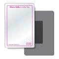 .040 Shatterproof Copolyester Plastic Mirror / with magnetic back (4" x 6") Screen-printed