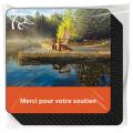 Set of 4 Premium Coasters .020 Gloss Copolyester Topcoat & 3/32" Rubber base / square (3.5" x 3.5") 4CP
