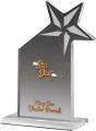 Clear Shooting Star Award 3/4" Acrylic (7 1/2" x 10 1/2"). Full Colour Imprint
