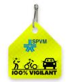 Ultra Reflective Yellow Bag Tag House shape 2" x 2.125". High resolution 4 colour process plus white