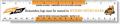 .040 White Matte Styrene Plastic 8" Rulers / with square corners (1.5" x 8.25") Screen-printed