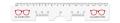 .040 White Styrene Pupil Distance Ruler (1.125" x 6.5") Screen-printed