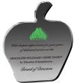 Clear Apple Paperweight 3/8" Acrylic (4 1/8" x 4 5/8") Screen-printed