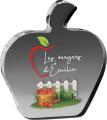 Clear Apple Paperweight 3/4" Acrylic (4 1/8" x 4 5/8"). Full Colour Imprint
