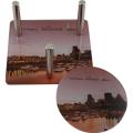 Acrylic Coaster w/ 4 Round Coasters with Full Colour imprint