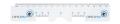 .030 Clear Gloss Copolyester Pupil Distance Ruler (1.125" x 6.5") Screen-printed