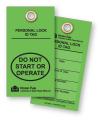 .023 Coloured Polyethylene Plastic Tag (4 to 7 sq/in) Screen-printed