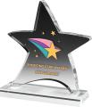 Clear Moving Star Award with base 3/4" Acrylic (6 1/2" x 7 1/4"). Full Colour Imprint