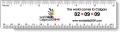 .040 White Matte Styrene Plastic 6" Rulers / with round corners (1.5" x 6.25") Screen-printed