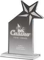 Clear Shooting Star Award 3/4" Acrylic (7 1/2" x 10 1/2") Laser Engraved