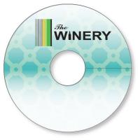 Wine Glass Tag .015 White PVC Plastic 2.7" circle Full colour & write-on wipe-off varnish