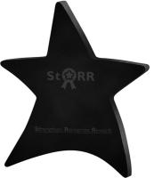 Black Moving Star Paperweight 3/8" Acrylic (4 1/2" x 5") Laser Engraved