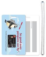 Luggage Tag with Write-On Back ID Panels 40 mil Plastic Full Colour with 6" clear loop in bulk