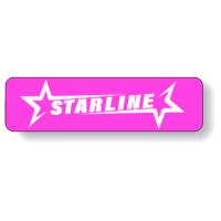 Stock Shape Fluorescent Pink Roll Labels - Rectangle with round corners (.75" x 2.75") Flexo-printed