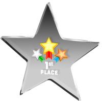 Clear Star Paperweight 3/8" Acrylic (5" x 5"). Full Colour Imprint