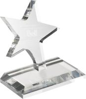 Clear Dancing Star Award 3/4" Acrylic (5 1/2" x 6") Laser Engraved