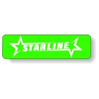 Stock Shape Fluorescent Green Roll Labels - Rectangle with round corners (.75" x 2.75")Flexo-printed