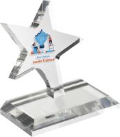 Clear Dancing Star Award 3/4" Acrylic (5 1/2" x 6"). Full Colour Imprint