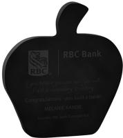 Black Apple Paperweight 3/8" Acrylic (4 1/8" x 4 5/8") Laser Engraved
