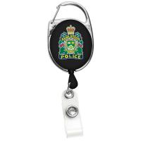 30" 4 Colour Process Carabiner Style Retractable Badge Reel with Metal Slip Clip