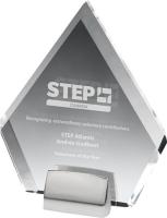Clear Diamond Chrome Base Award 3/4" Acrylic (6" x 7") Laser Engraved