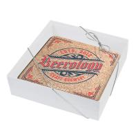 Set of 4 Natural Cork Coasters 3/16" thick, Square (3.5" x 3.5") round corners, Full Colour
