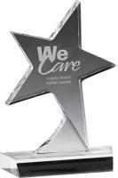 Clear Standing Star Award 3/4" Acrylic (5" x 7") Laser Engraved