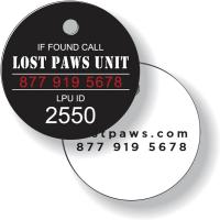 .030 Custom Shape White Plastic Key Tags / with compressed lamination both sides (1 to 2 square inches) Four colour process front / black on back