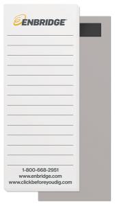 50 Sheet Magnetic Note Pads (2.75" x 7") 2 Custom Colours