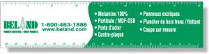 .040 White Matte Styrene Plastic 8" Rulers / with square corners (1.875" x 8.25") Screen-printed