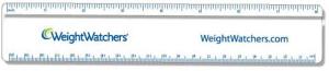 .060 Clear Plastic 8" Ruler / with round corners (1.5" x 8.25") Screen-printed