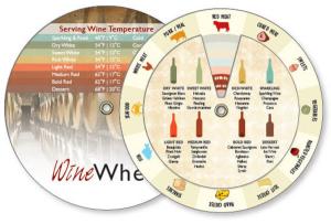 White Vinyl 2-Wheel wine & food pairing (4.25" dia.) 4CP front with varnish and black & varnish on back