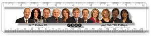 .020 Clear Plastic 8" Ruler / with round corners (1.75" x 8.25") Digitally Printed in High Resolution 4 colour process