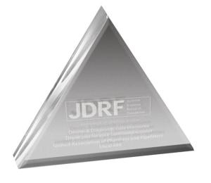 Clear Triangle Paperweight 3/4" Acrylic (4" x 4") Laser Engraved