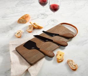 Cutting board and Cheese Knives Set - Trudeau
