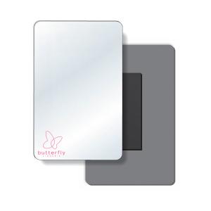 .040 Shatterproof Copolyester Plastic Mirror / with magnetic back (3.5" x 5.5") Screen-printed